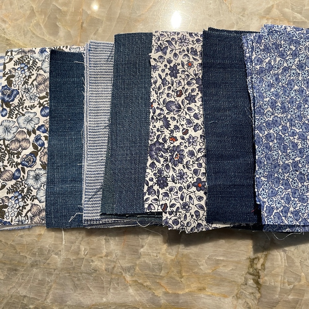 5" Inch Quilt Squares 40 Count Cotton Repurposed